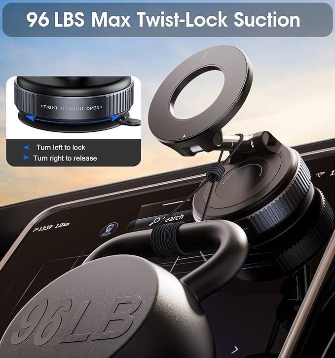Vacuum Suction Magnetic Phone Holder