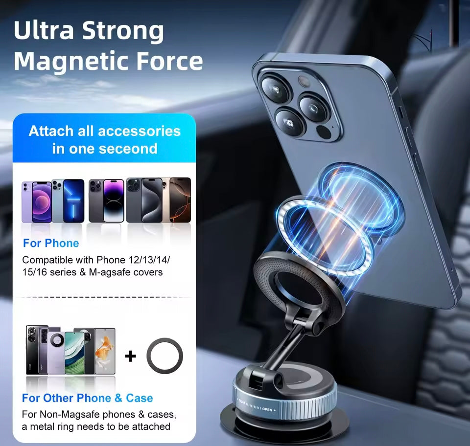 Vacuum Suction Magnetic Phone Holder